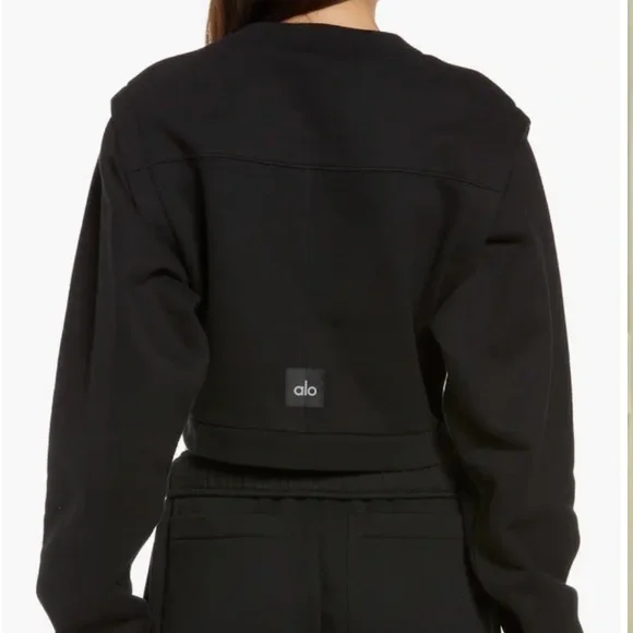 ALO Fresh Cropped Cover Up Sweatshirt - Picture 4 of 12